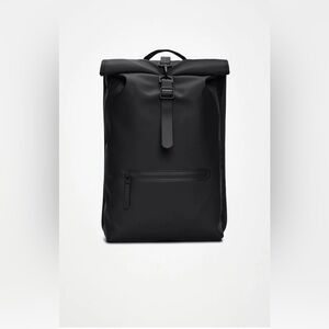 Rains Rolltop Rucksack Waterproof Backpack Black NEW w/Tags MSRP $150